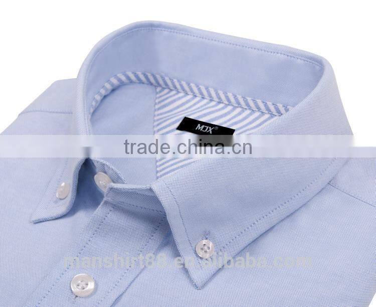 latest fashion design contrast color non iron washed oxford shirt for men