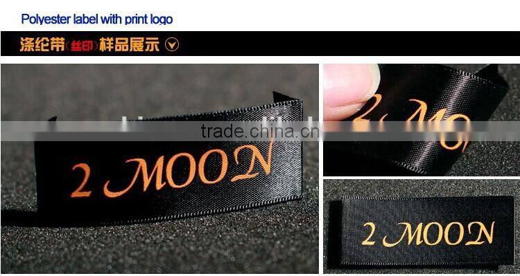 Customized garment shoe labels/woven labels/main label/embroidered tag silver gold WSL-001
