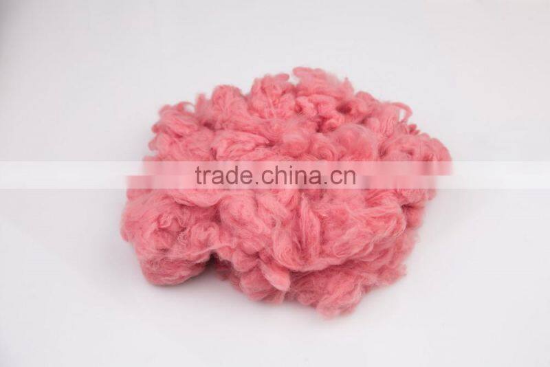 Recycled PET bolltle polyester staple fiber, white, AA grade.1.4D*38MM