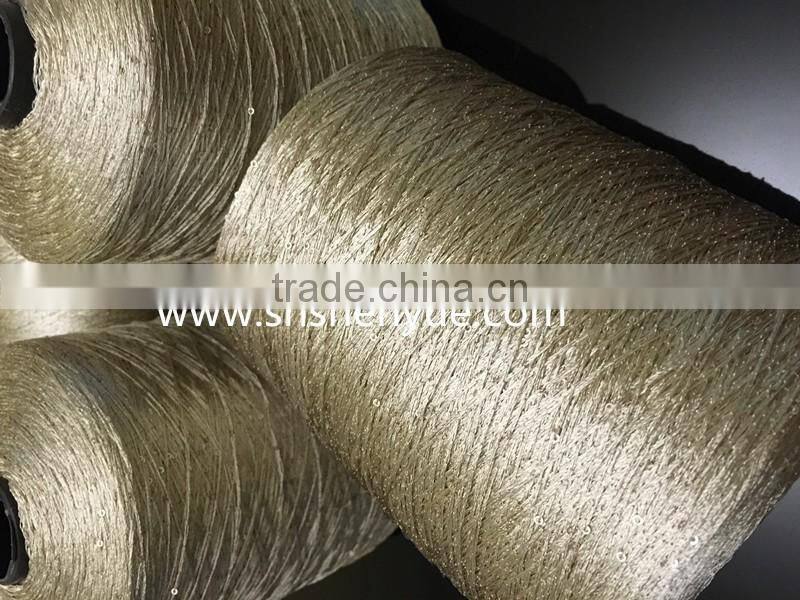 polyester yarn with PET sequin for knitting