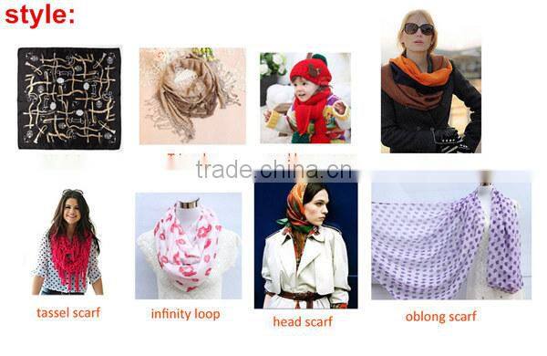 2015 Tie dye Pom Pom Infinity Scarf Fashion Leopard Scarf Lady Scarf