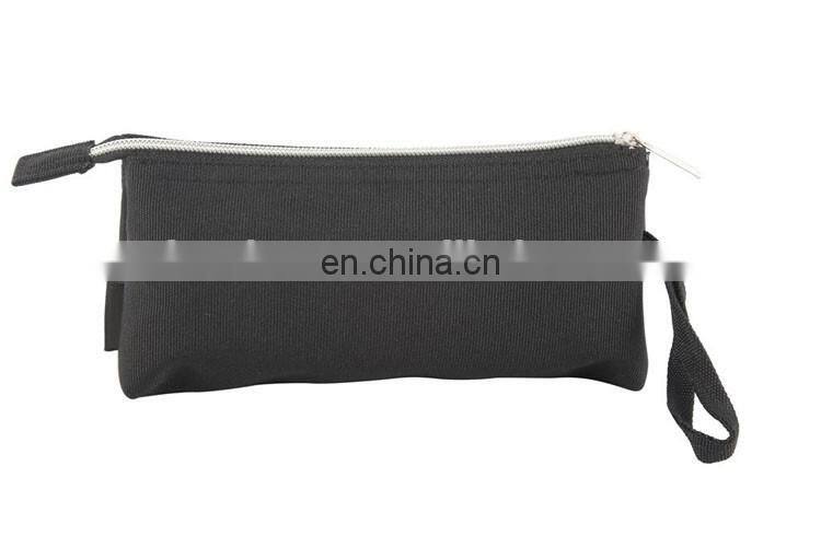 Student Neoprene Pencil Case Solid Color Pen Pouch Black