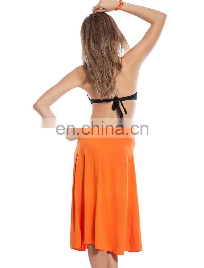 Best seller orange cheap elegant beach dresses to wear in different ways