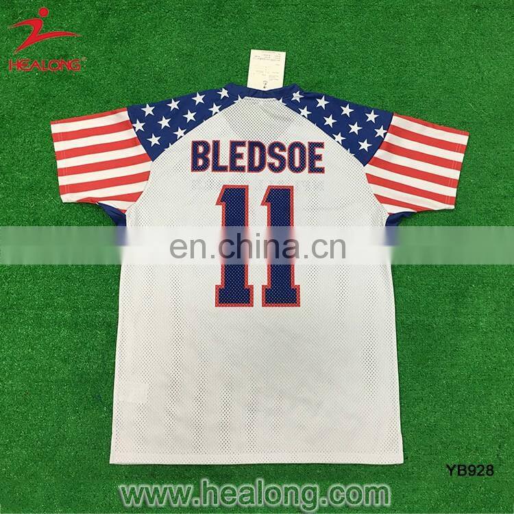 Full Sublimation Cut And Sew Mesh Rugby National Football Jersey Wear Tee Shirts