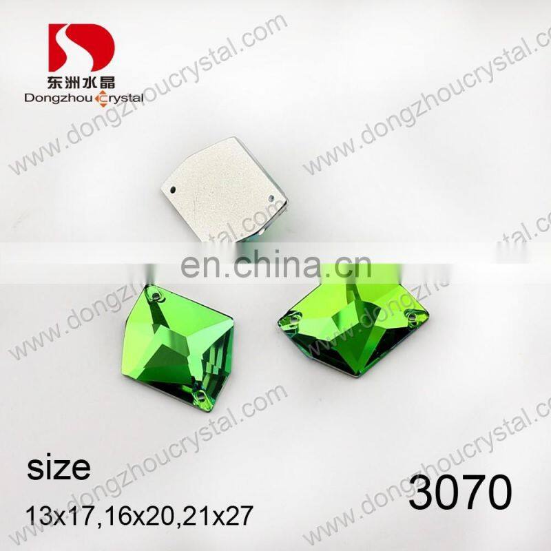 Fancy crystal sew on stones with holes for clothes
