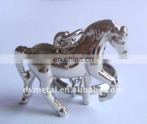 metal 3D key chain horse standing key chain