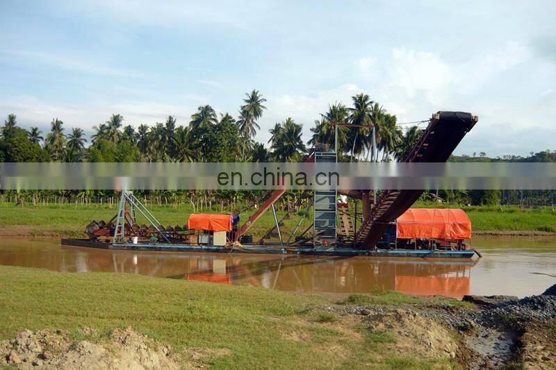 Commercial 80m3 per hour high efficient Bucket chain gold dredge for sale