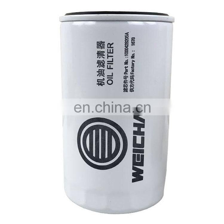 Oil filter 612630010239/JX1016 for Weichai engine ,LF1628/1000428205A