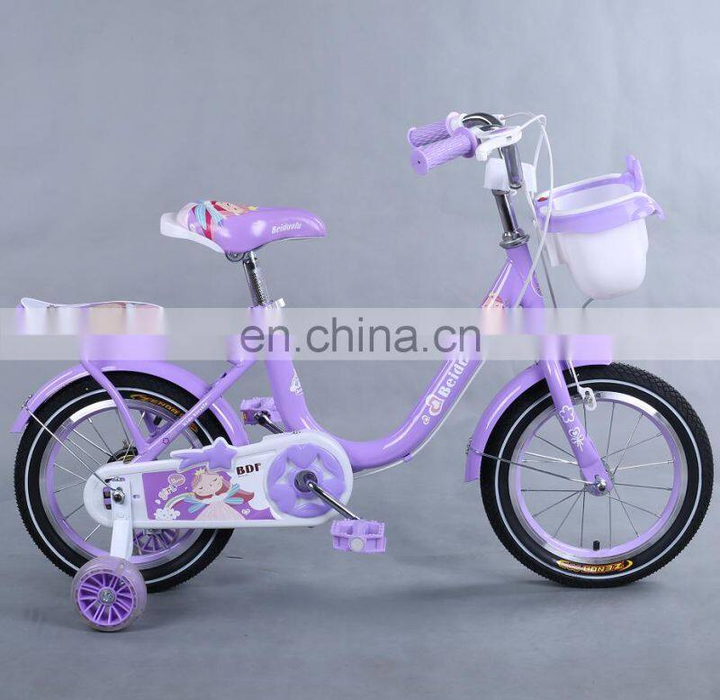 2019 fashion 12 inch kids bike with training wheel / CE standard bicycle kids for girl with light