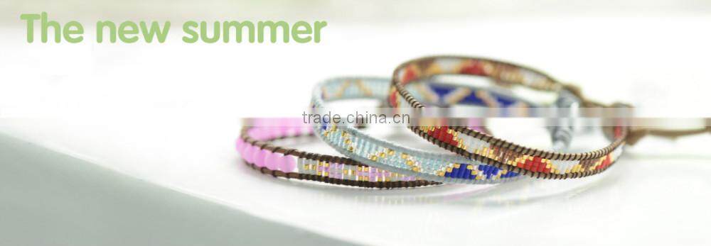 Purple & black leather simple design bracelet for girls string bracelet XE09-0095