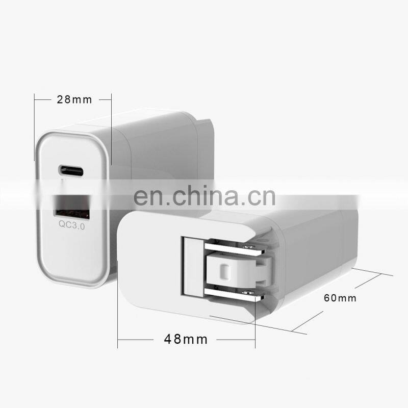 2021 Portable Mobile Phone Fast Charging Adapter Mini USB-C PD20W Charger For iPhone 12 PD 20W charger