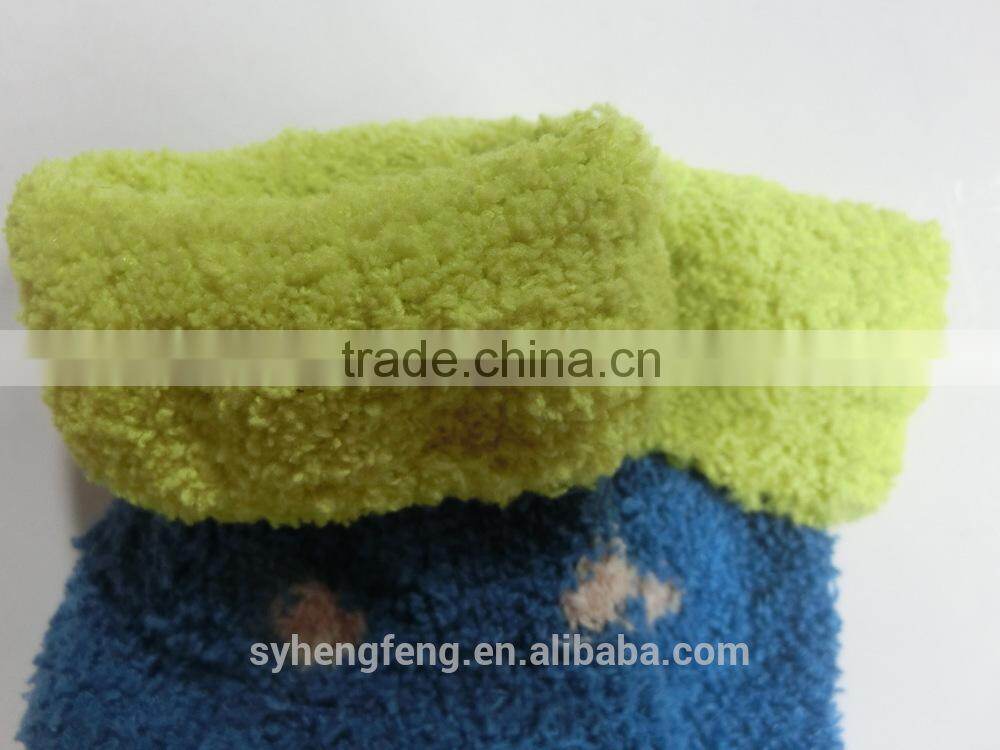 Winter long printed cotton velvet room socks