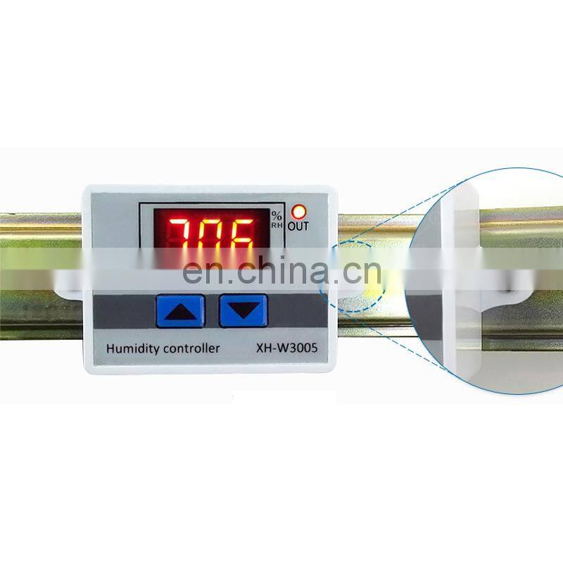 XH-W3005 Digital Humidity Controller 220V 12V 24V Hygrometer Humidity Control Switch 0~99%RH Hygrostat with Humidity sensor