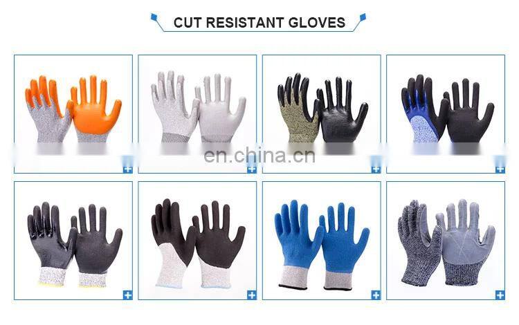 HY Most popular seamless HPPE level 5 cut resistant nitrile coated gloves