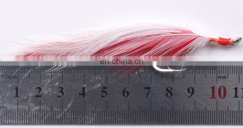 93cm 10g 3 hooks per set Artificial Sabiki Fishing Hook Feather Squid Rigs