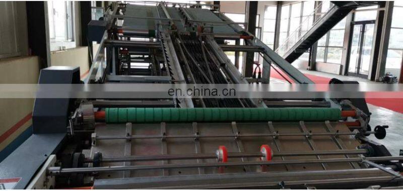 Automatic three in one flute laminating machine/5 layers E flute laminator/5 ply corrugated paper high speed flute laminator