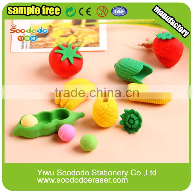 rubber Stationery fruit drawings eraser