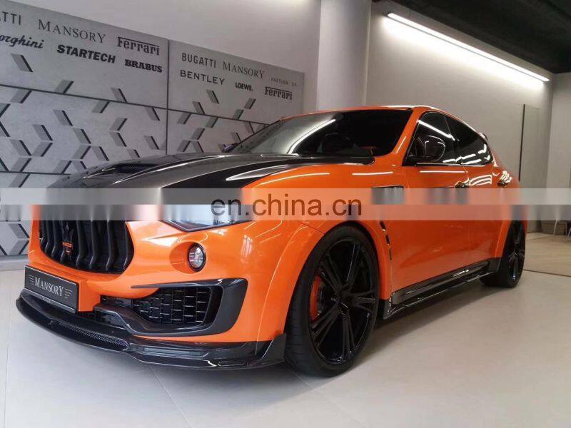 Runde Mansory Automotive Kits For Maserati Levante Real Carbon Fiber Body Kit Hood Front Rear Lip Spoiler