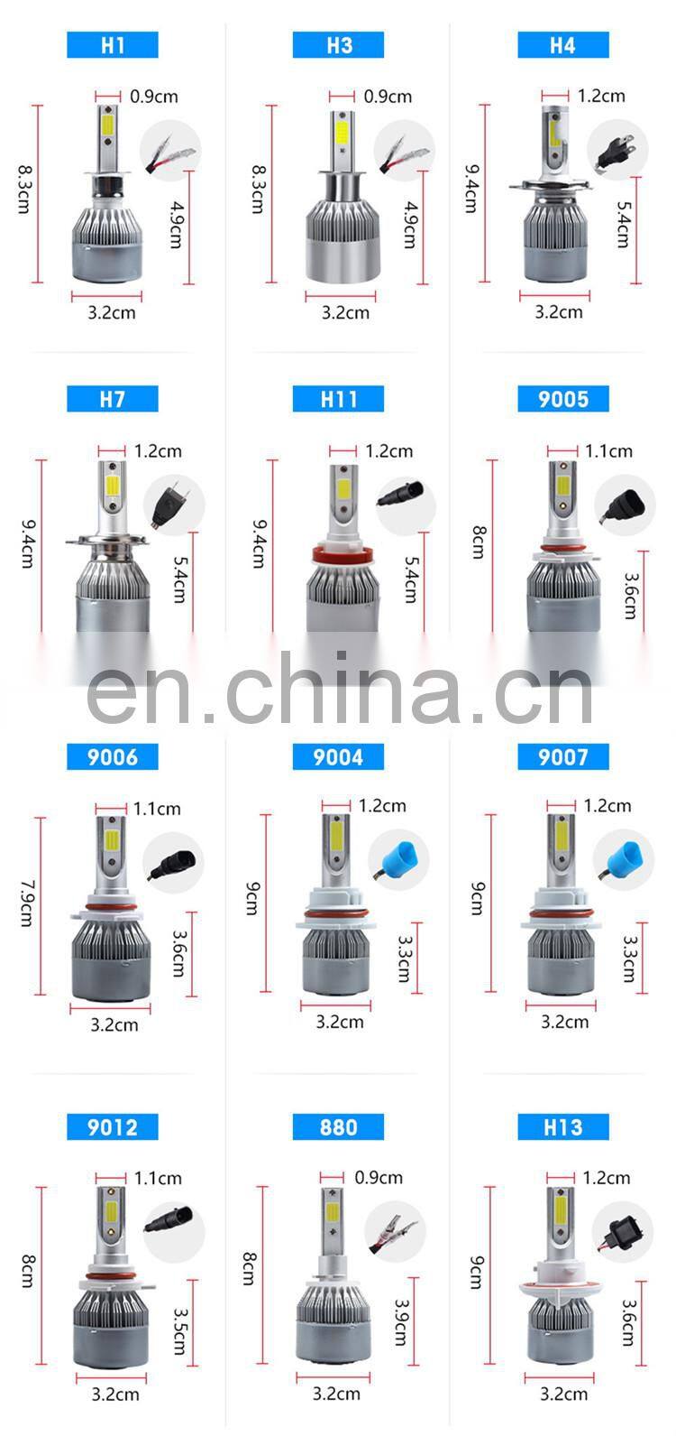 Factory Wholesale C6 Led 880 Car Light Bulbs 6000K 36W Led Bulbslight Bulbs C6 H11 H1 H4 H7 Headlight