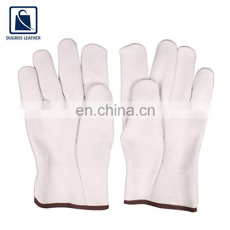 Wholesale Quantity Exporter of Biscuit Beige Color Stylish A/B Grade Leather Gloves from India