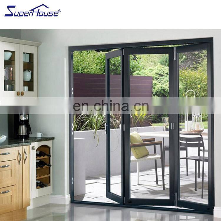 Superhouse high quality aluminium bifold doors aluminum frame exterior bi fold doors for house villa