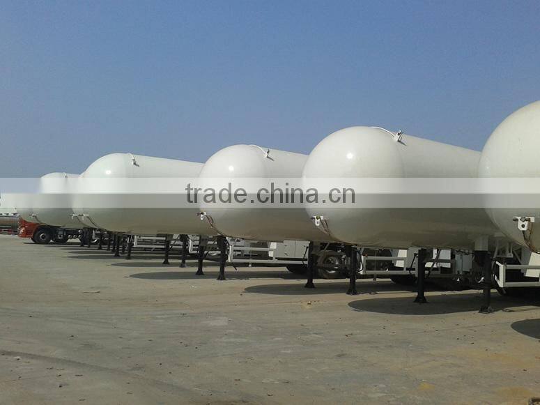 Low price 3 axles 56m3 lpg gas tank trailers,lpg tank trailer