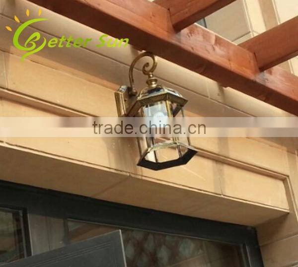 Aluminum Lantern Outdoor Solar Wall Light 110V/Exterior Lighting Fixture