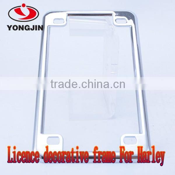 1 pcs Chrome license plate frame Fits Harley 7-1/4" x 4-1/4" license plates