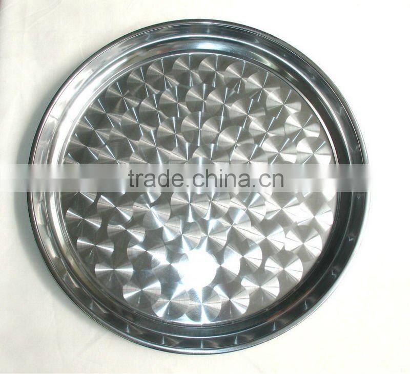 High quality stainless steel round bar Tray round serving tray