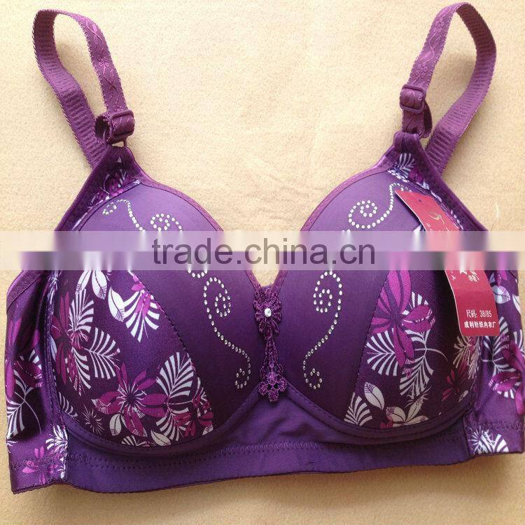 1.07USD 36-42C Cup High Quality Adjustable Fashional Ladies Sexy Bra Without Rim Inside, Push Up Bra For Fat Women (gdwx198)
