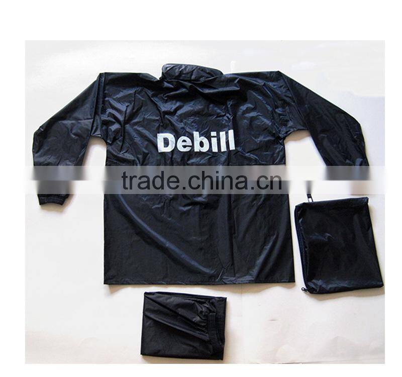 100% polyester jacket / pvc waterproof raincoat