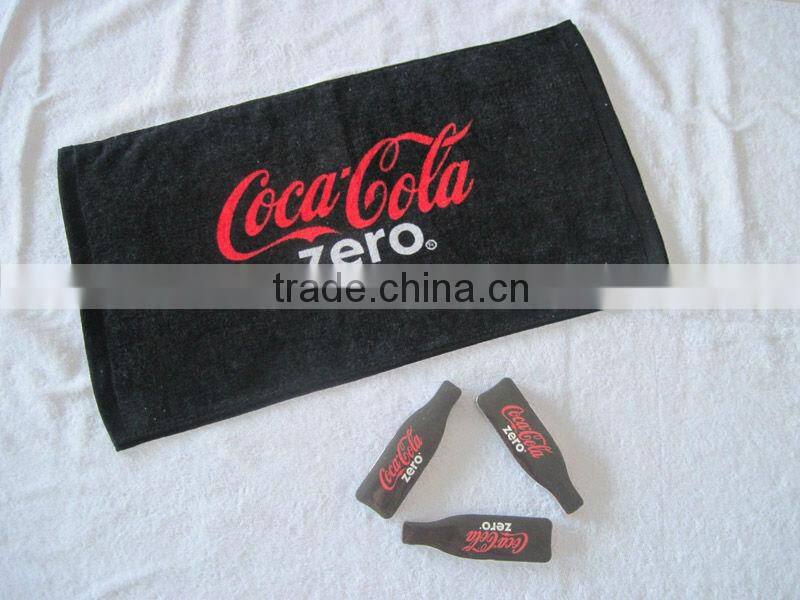 Cola logo print compressed gift towel