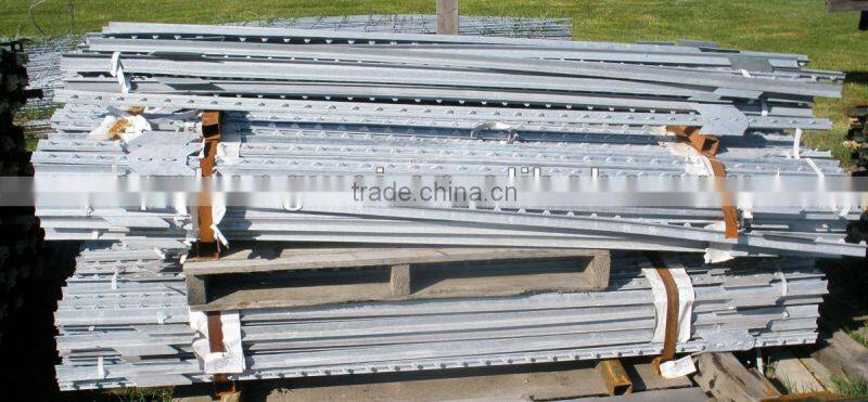 Green paint steel studded t post for USA market