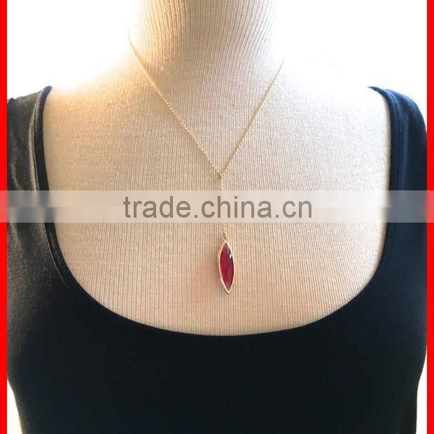 2016 various colors gemstone long chain leaf charm pendant Silver Y necklace