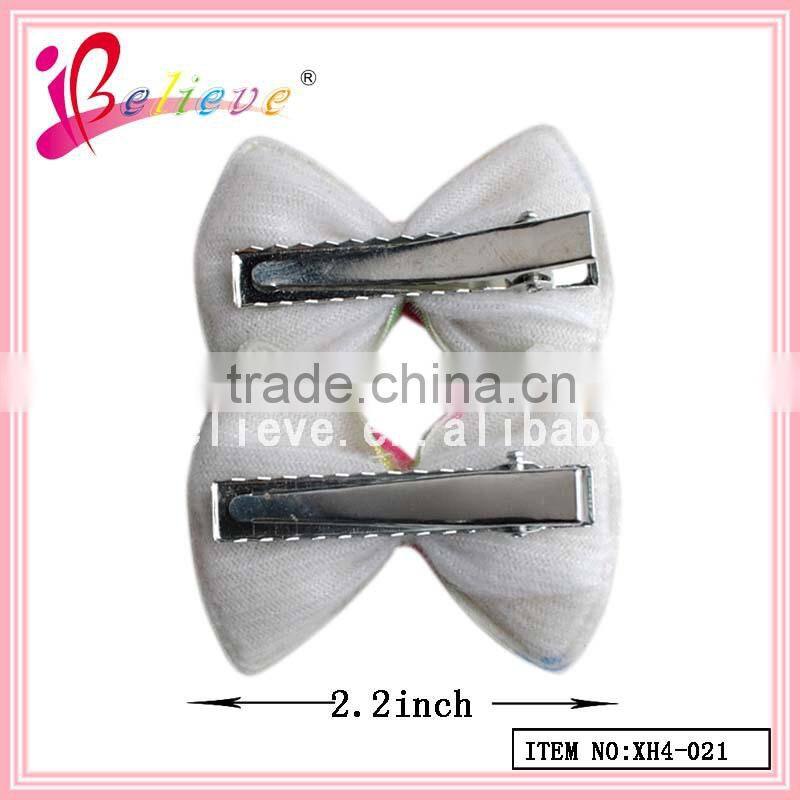 Handmade claw clip hair bow,2.2 inch mini ribbon bow baby hair accessories