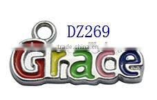 The colorful letters pendant The letter is grace High quality christmas pendant