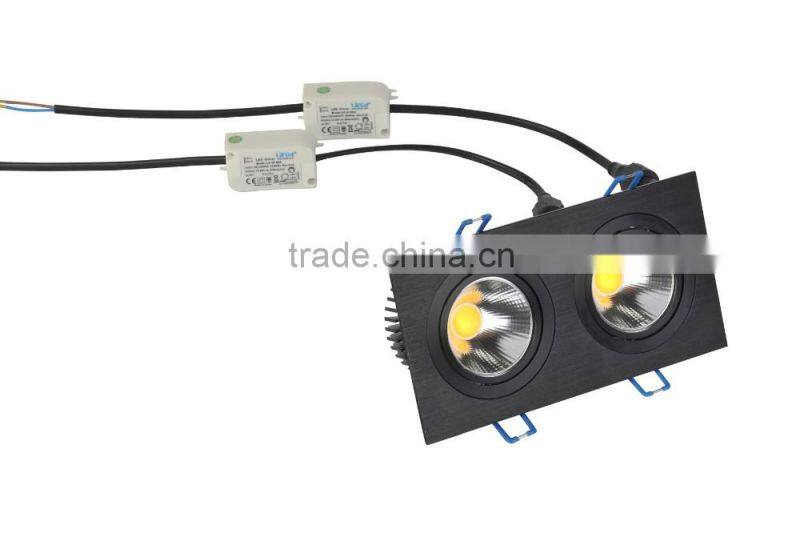 2x9w 2700k-3200k color temperature barbershop lighting square led downlights