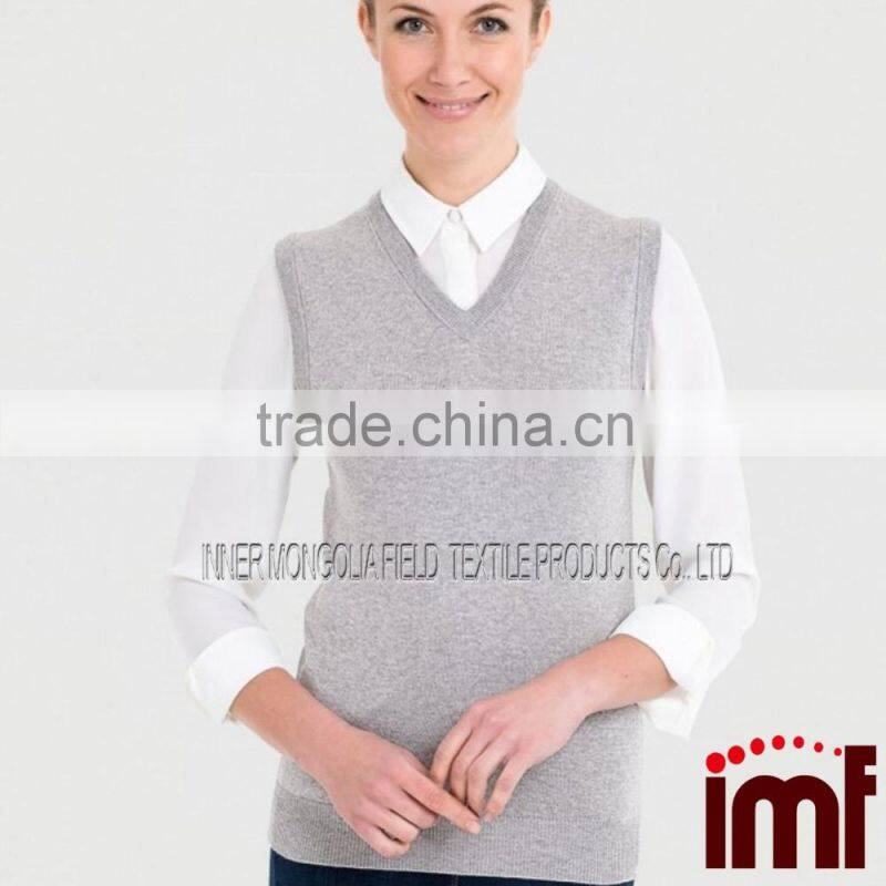 Inner Mongolia Cashmere Vneck Sleeveless Sweater Knitting Pattern