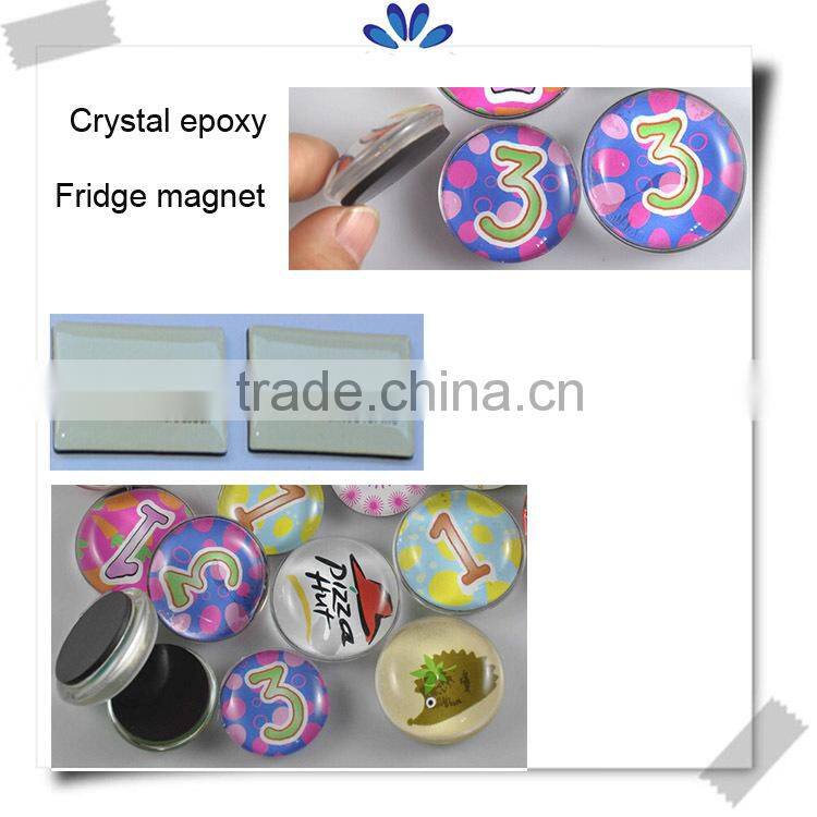 Promotion custom 4 color process printed round fridge magnet
