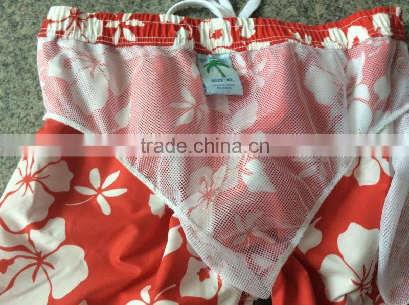 Blue Color Beach Swim Suit Mens Board Short