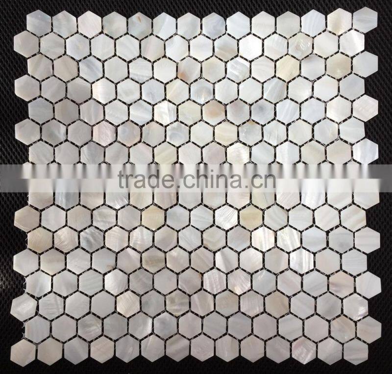12"x12" white natural shell mother of pearl hexagon Mosaic