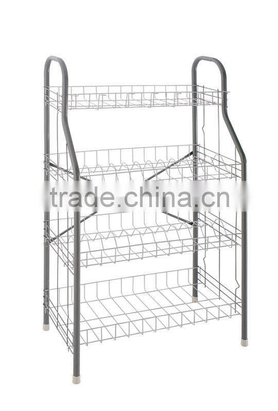 Budget multifunctional 4-Tier Iron Wire commercial dish drying rack