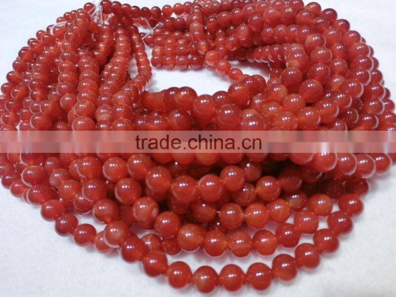 Wholesale Natural Red agate Gemstone Beads 4-8mm round beads strand for Jewelry Making