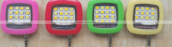 Fos ios and android Universal Mini 16 LED Camera Flash Selfie Fill Light Selfie Night Photo
