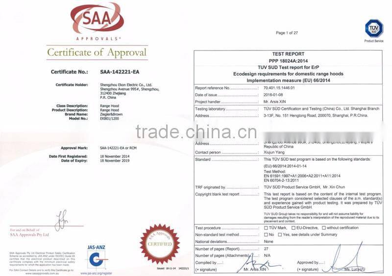 With Energy Labels CE GS Approved 60cm Black Glass European Style Kitchen Hood