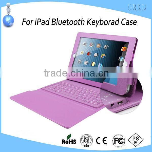 New Wireless Bluetooth Keyboard And PU Leather Case for iPad