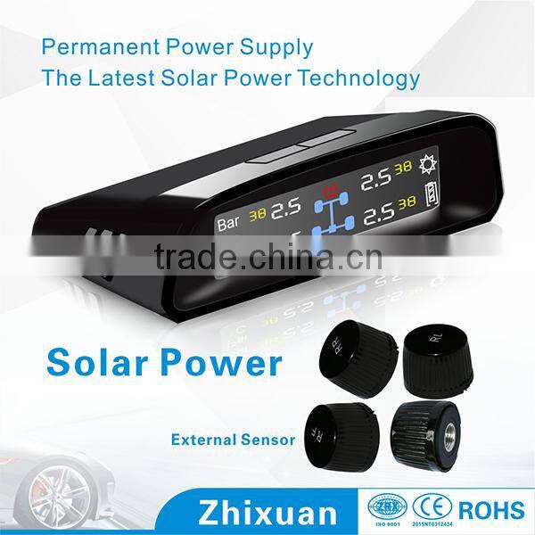 Solar energy chargeable tpms for car tire pressure monitor system