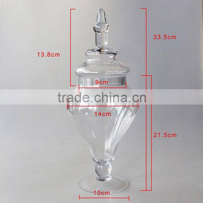 Hand made glass Tall Apothecary Vases