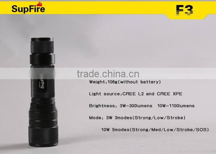 2014 best selling 3w high power rechargeable led flashlight with laser pointer