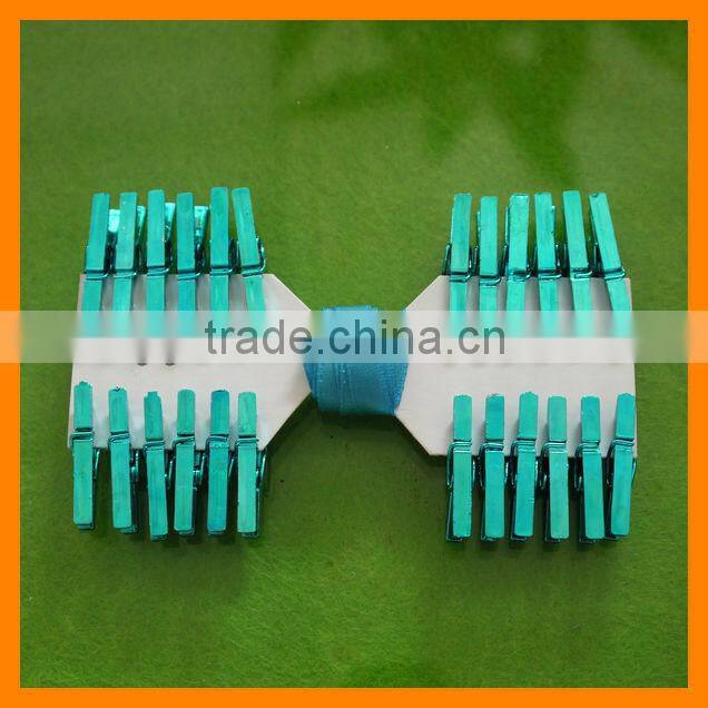 Hot Sale Peg with Ribbon Pink Mini Plastic Party Wedding Christmas Decoration